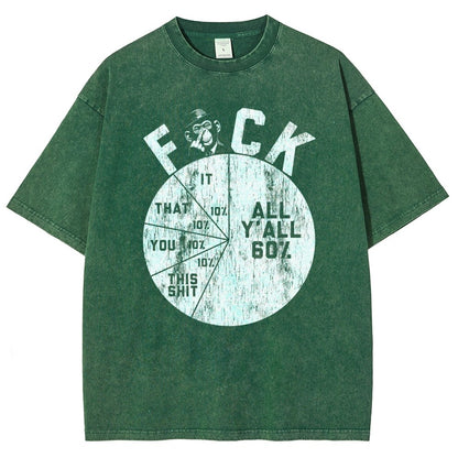 Sentiment Quantification Failure Pie Chart Vintage Distressed T-shirt
