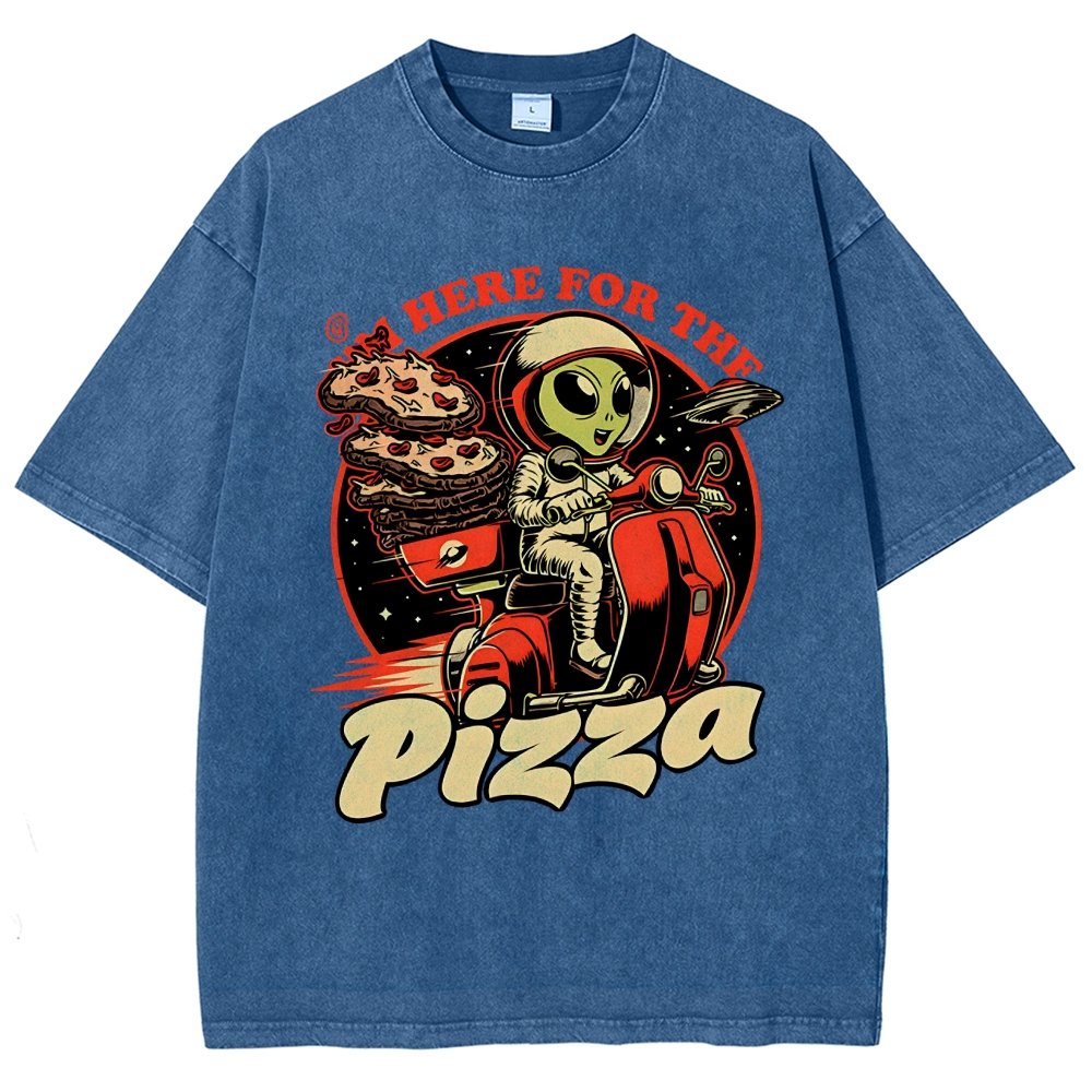 Space Pizza Delivery Vintage Distressed T-shirt