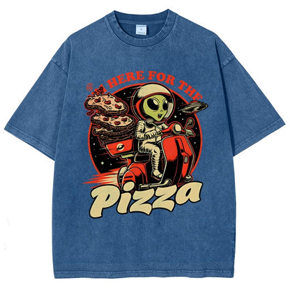 Space Pizza Delivery Vintage Distressed T-shirt