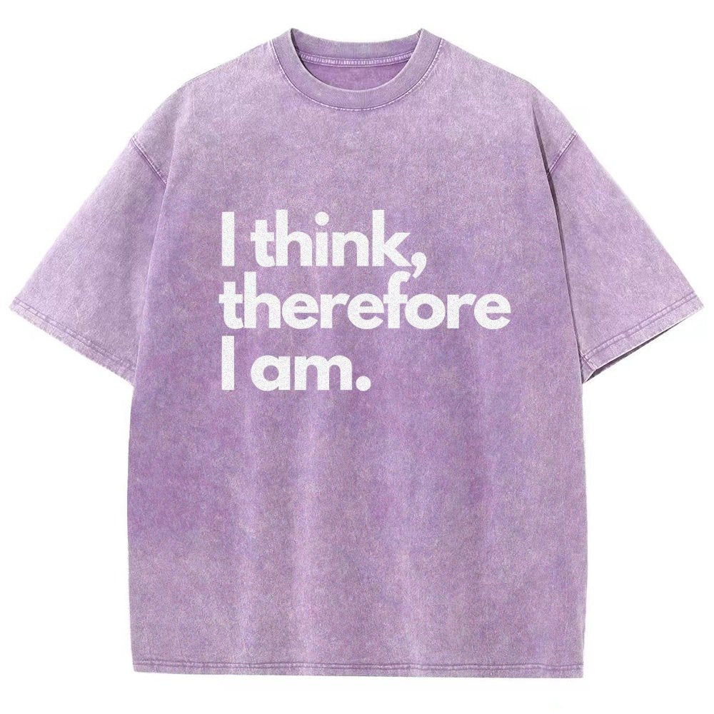 I Think Therefore I Am Vintage Distressed T-shirt