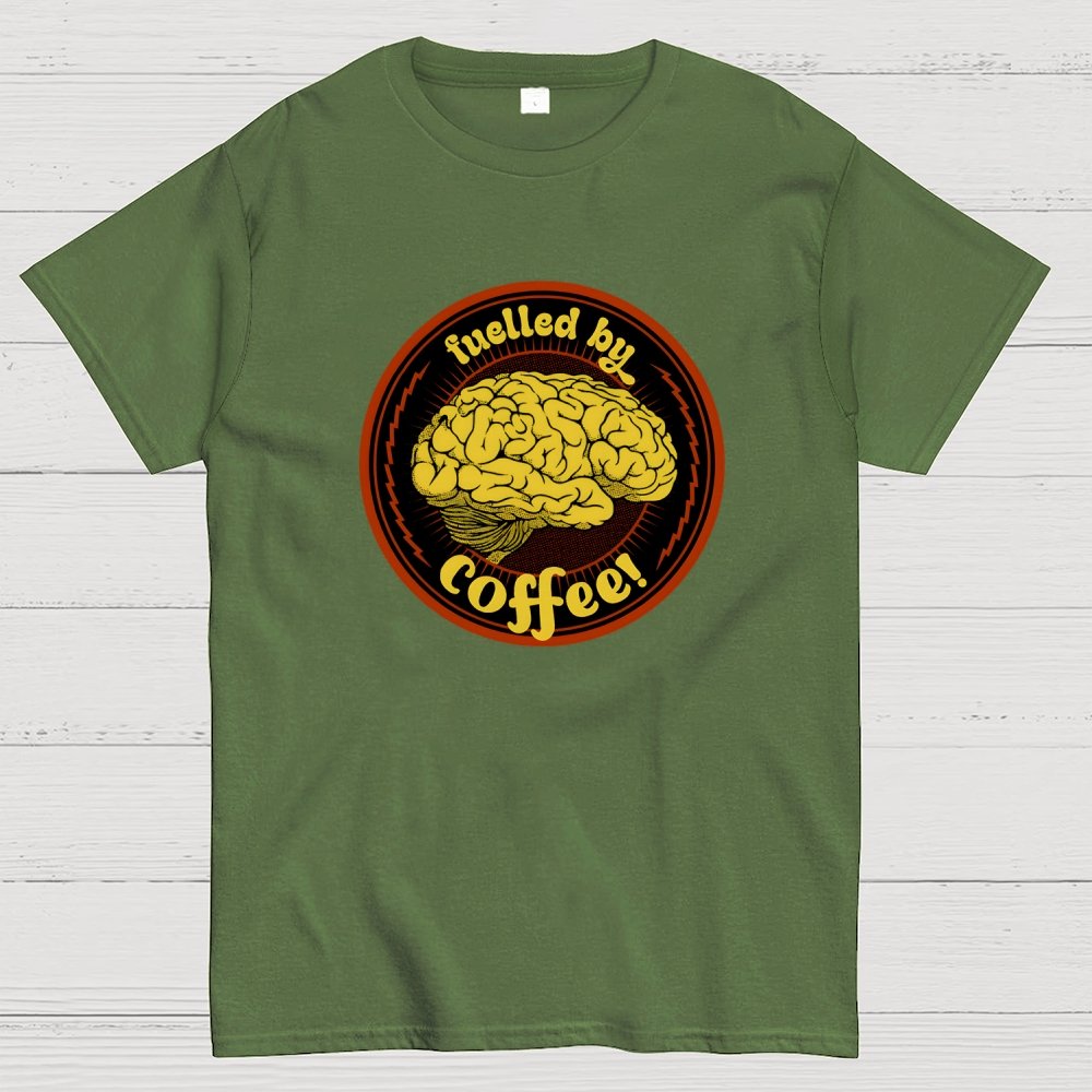 Fulled By Coffee Brain Geek T-Shirt