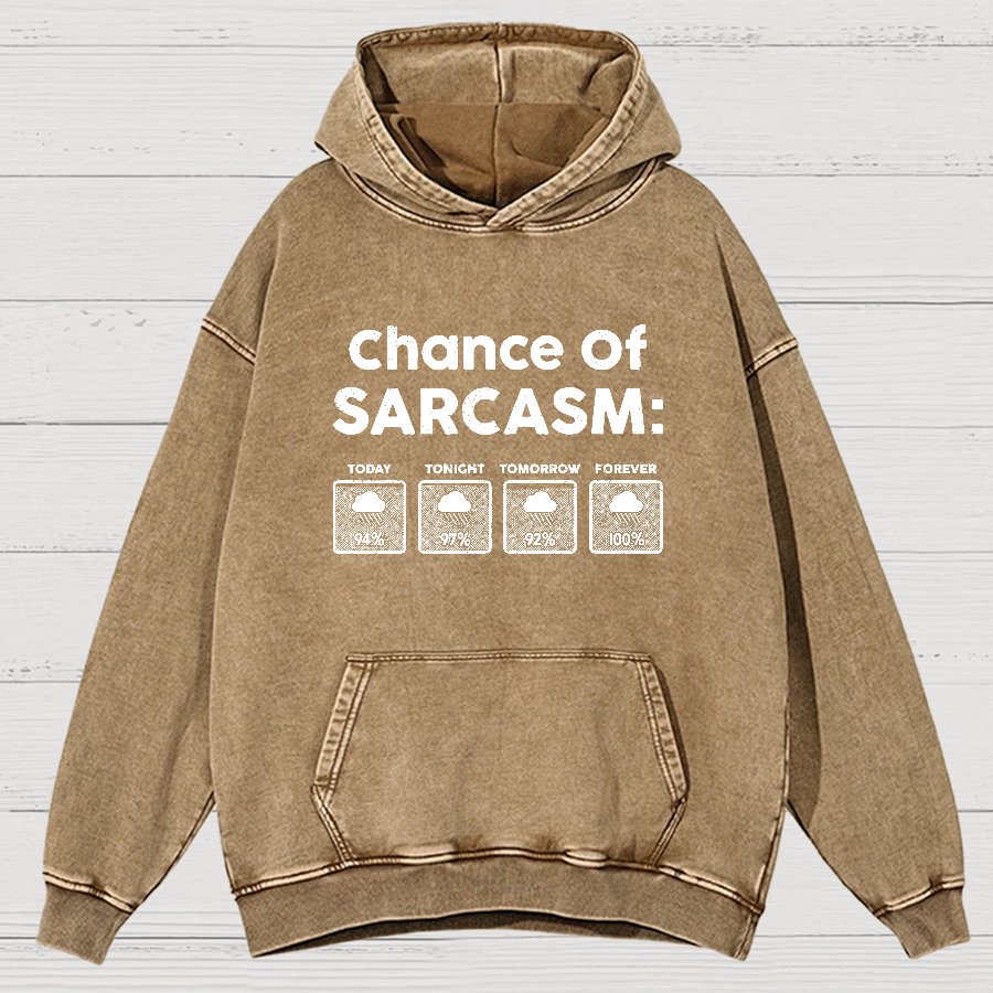 Chance of Sarcasm, 100% Forecasted Nice Guy Vintage Distressed Hoodie