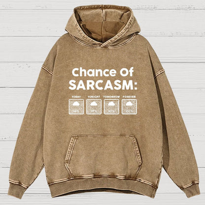 Chance of Sarcasm, 100% Forecasted Nice Guy Vintage Distressed Hoodie