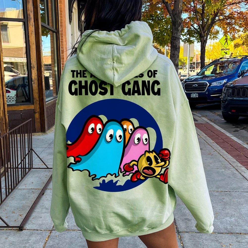The Adventures Of Ghost Gang Printed Back Cotton Hoodie