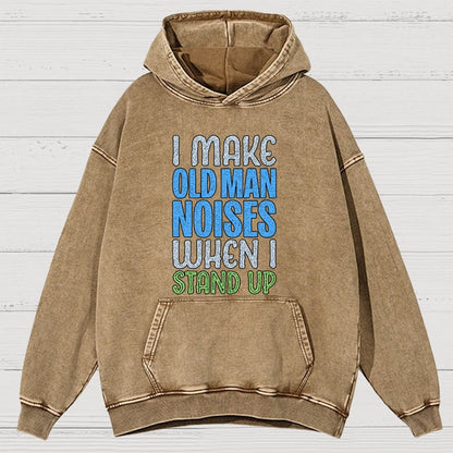 Old Man Noises Vintage Distressed Hoodie