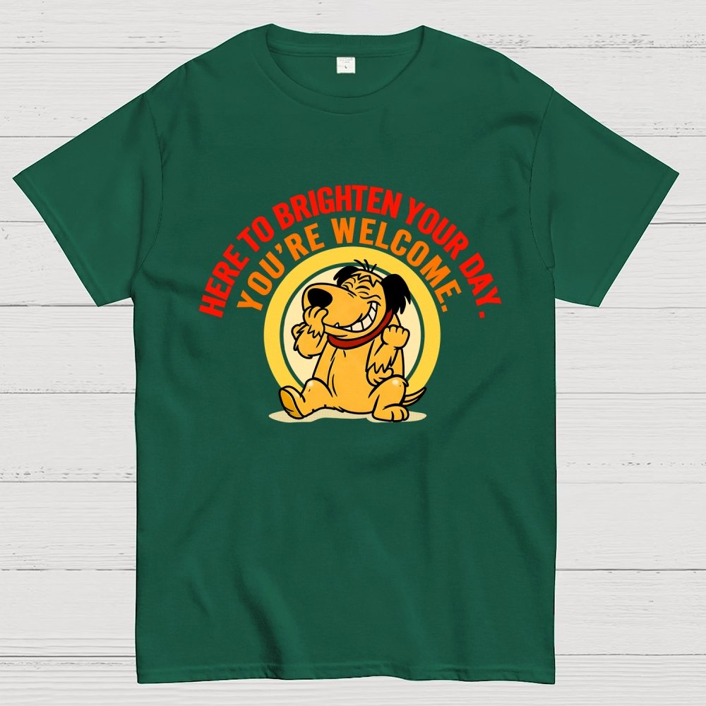 Here to Brighten Your Day. You’re Welcome Geek T-Shirt