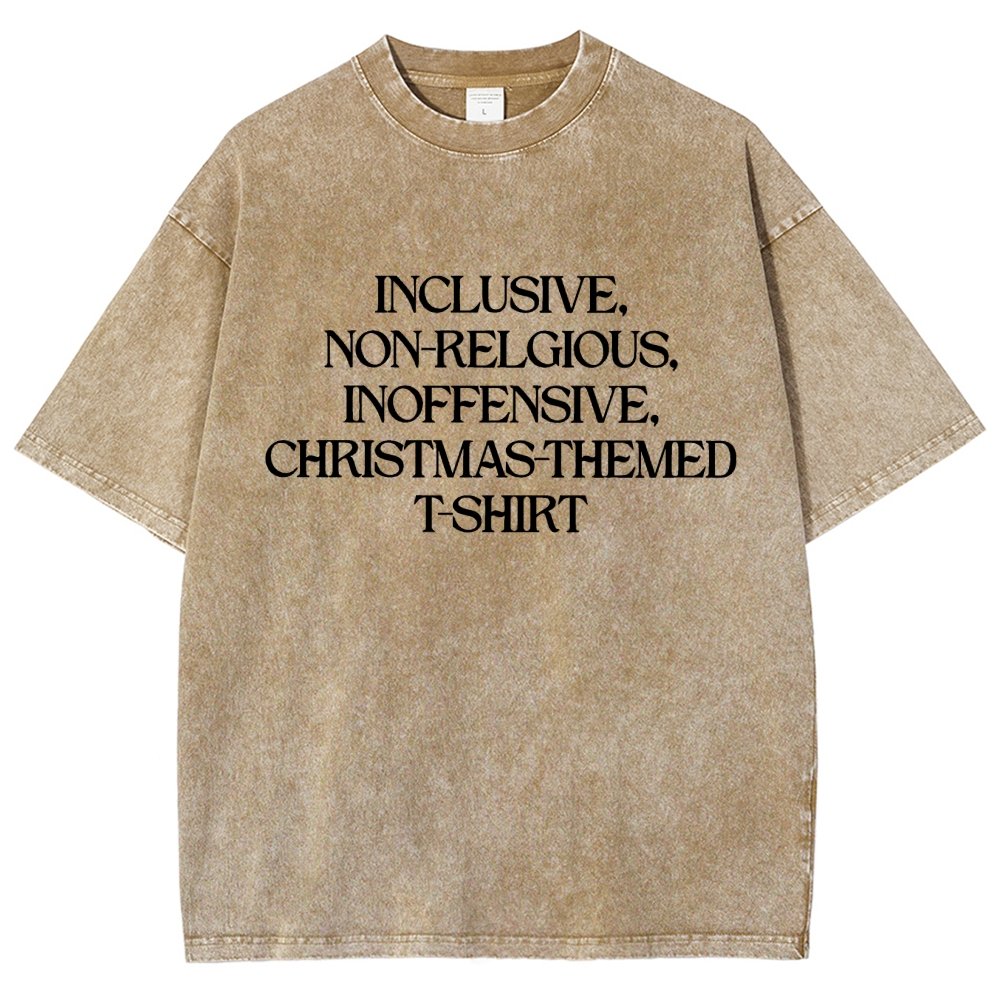 Christmas Themed Vintage Distressed T-shirt