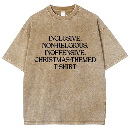 Christmas Themed Vintage Distressed T-shirt