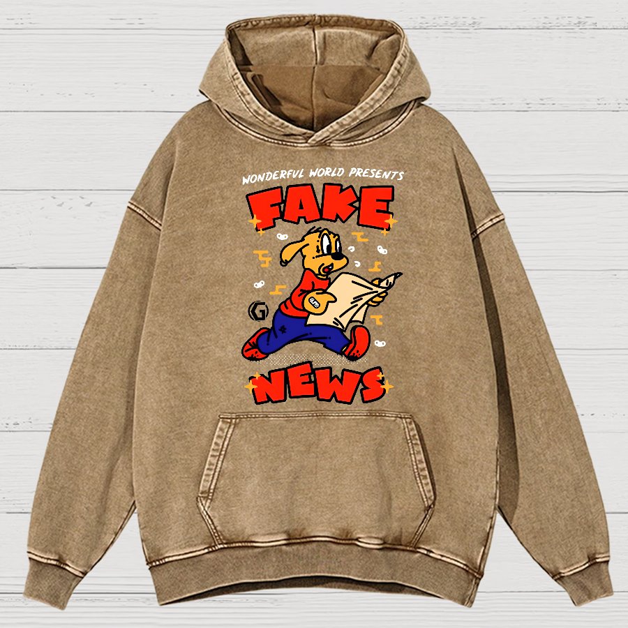 Fake News!Sarcasm Vintage Distressed Hoodie