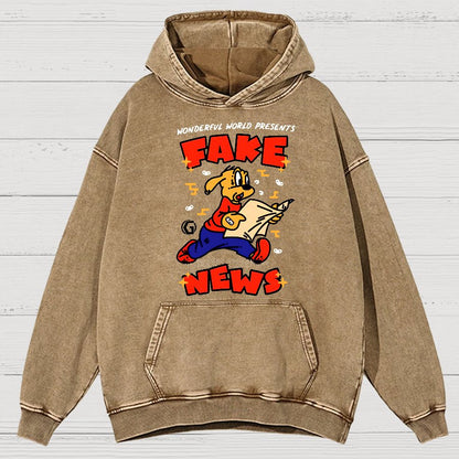 Fake News!Sarcasm Vintage Distressed Hoodie