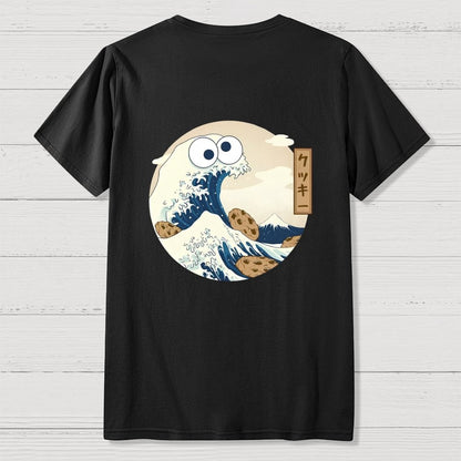 Cookiegawa Wave Nerdy Front And Back Printing Geek T-Shirt