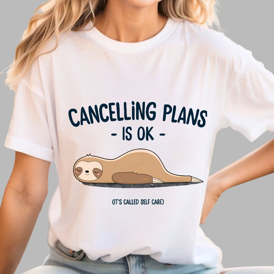 Cancelling Plans Is Ok Funny Nerdy T-Shirt