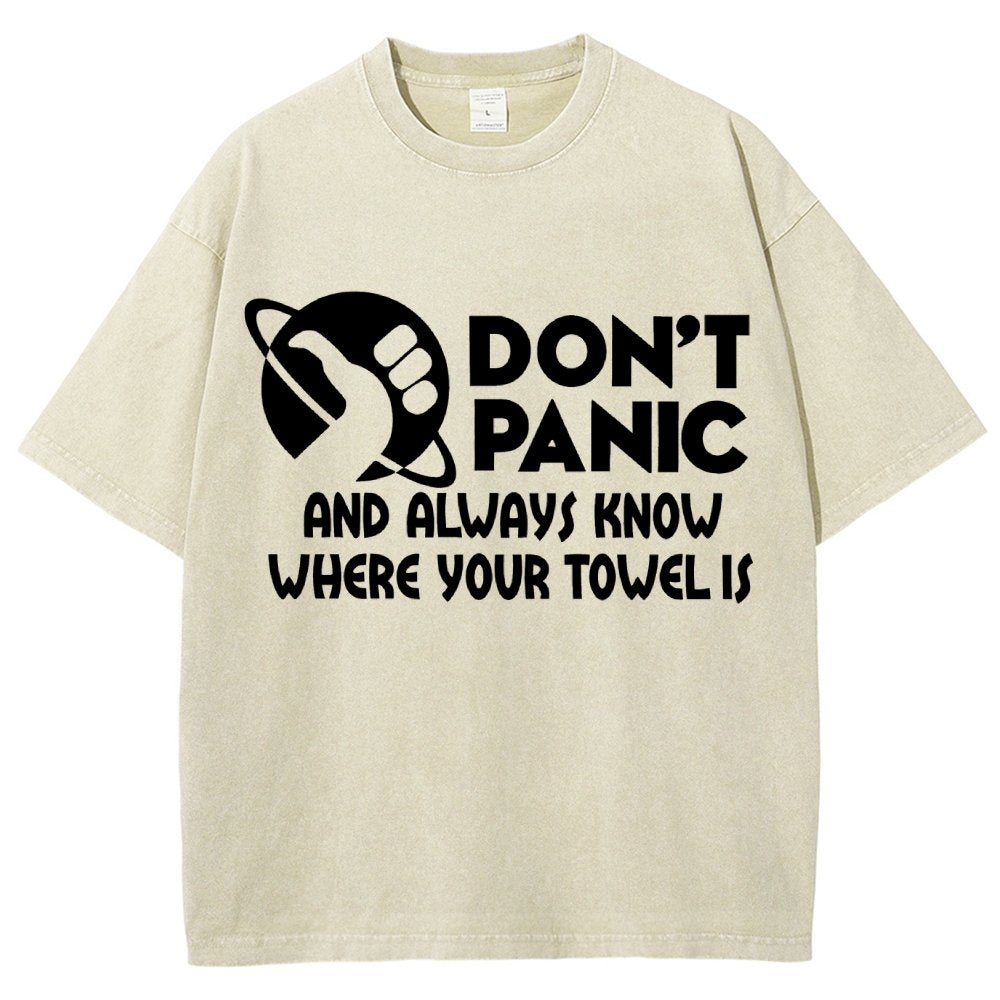 Don't Panic Vintage Distressed T-shirt