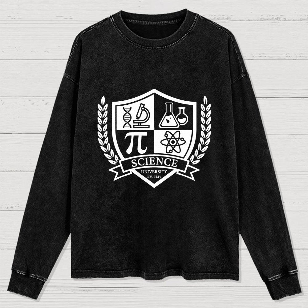 Science University Washed Long Sleeve Tee