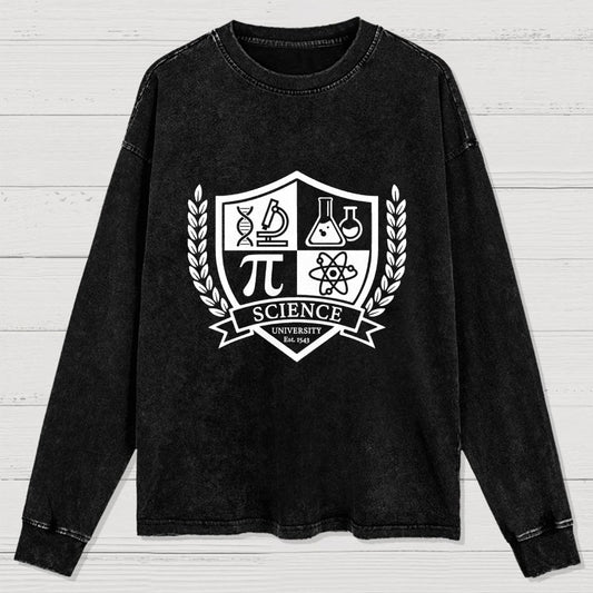 Science University Washed Long Sleeve Tee