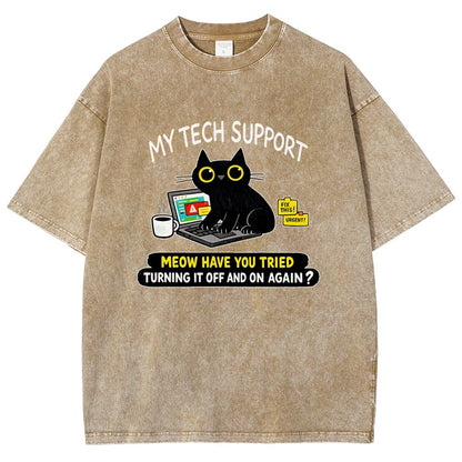 My Tech Support Vintage Distressed T-shirt