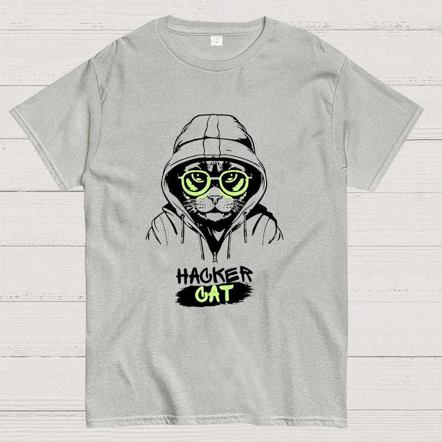 Hacker Cat Geeky T-Shirt