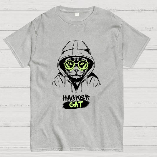 Hacker Cat Geeky T-Shirt