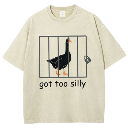 Got Too Silly Shirt, Silly Goose Vintage Distressed T-shirt