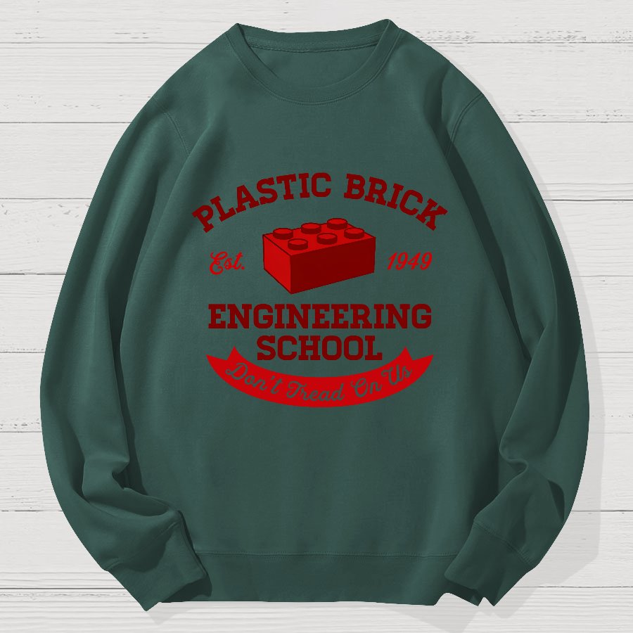 Plastic Building Bricks Engineering School Geek Cotton Sweatshirt