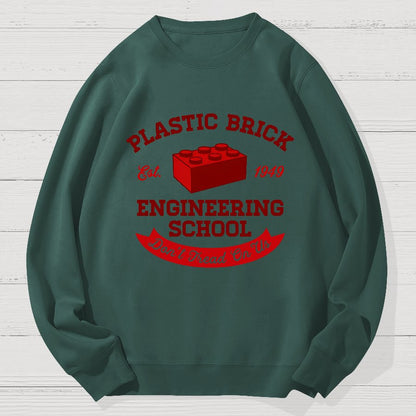 Plastic Building Bricks Engineering School Geek Cotton Sweatshirt