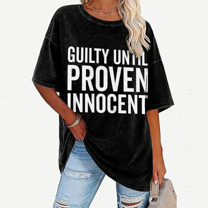 Guilty Until Proven Innocent Vintage Distressed T-shirt