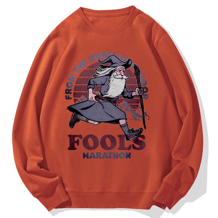 Fools Marathon Geek Cotton Sweatshirt