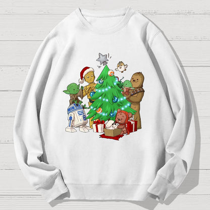 Light Side of the Tree Christmas Geek Cotton Sweatshirt