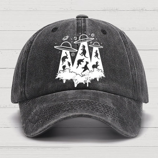 Dinosaur Alien Abduction Unisex Cotton Hat