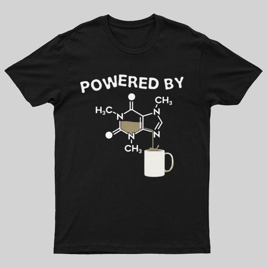 Powered By Caffeine Unisex Geek T-shirt