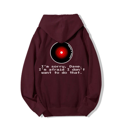 An Introvert's Odyssey I‘m sorry dave Printed Back Unisex Cotton Hoodie