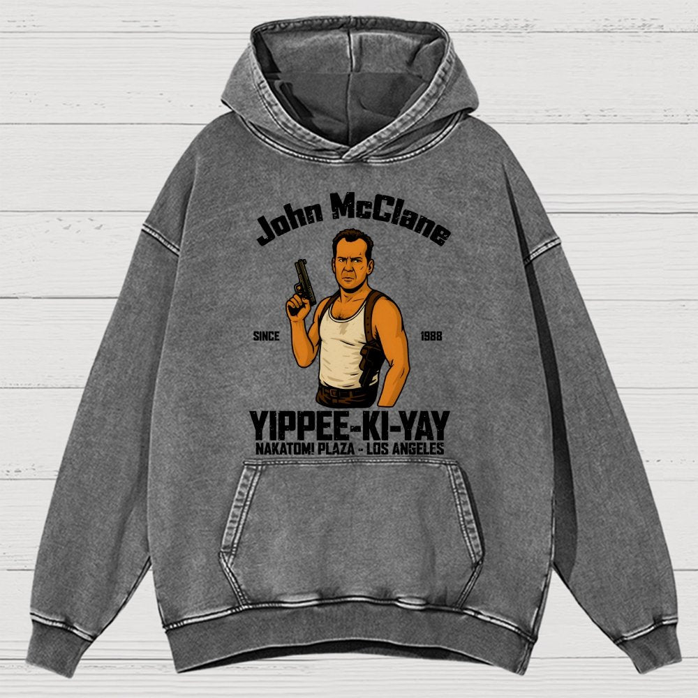 Yippee Ki Yay Vintage Distressed Hoodie