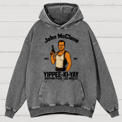 Yippee Ki Yay Vintage Distressed Hoodie