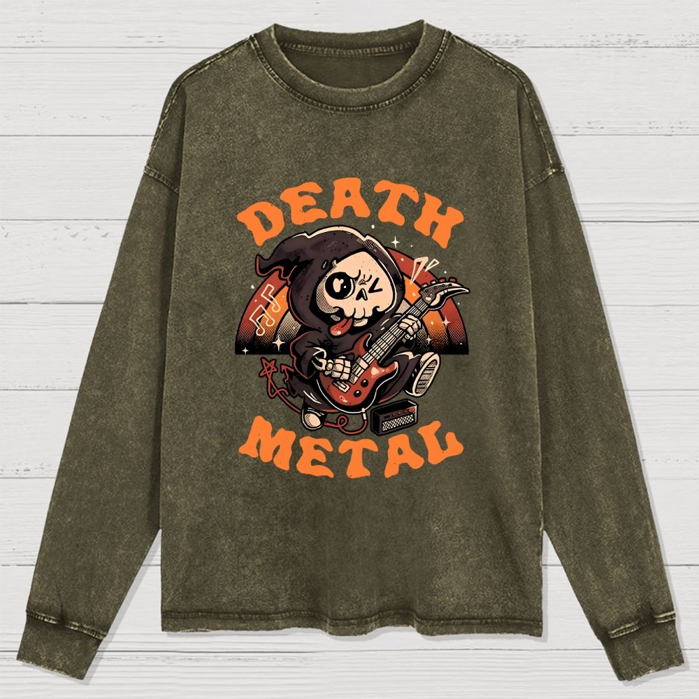 Death Metal Reaper Washed Long Sleeve Tee