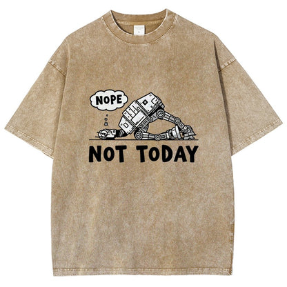 No Not Today  Vintage Distressed T-shirt