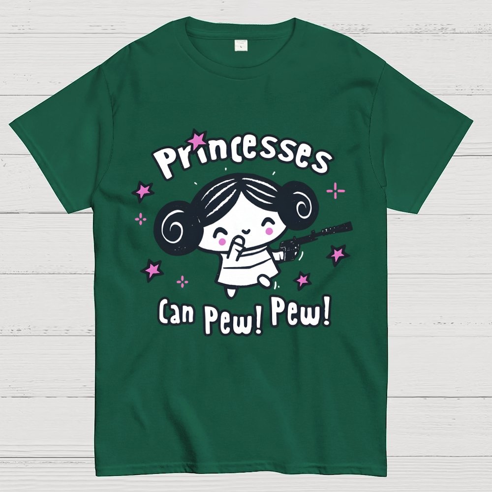 Princesses Can Pew! Pew! Too Geek T-Shirt