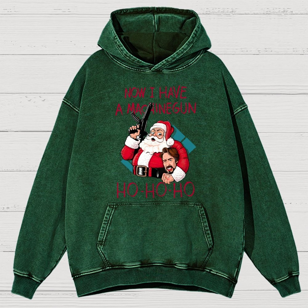 Ho-Ho-Ho Vintage Distressed Hoodie
