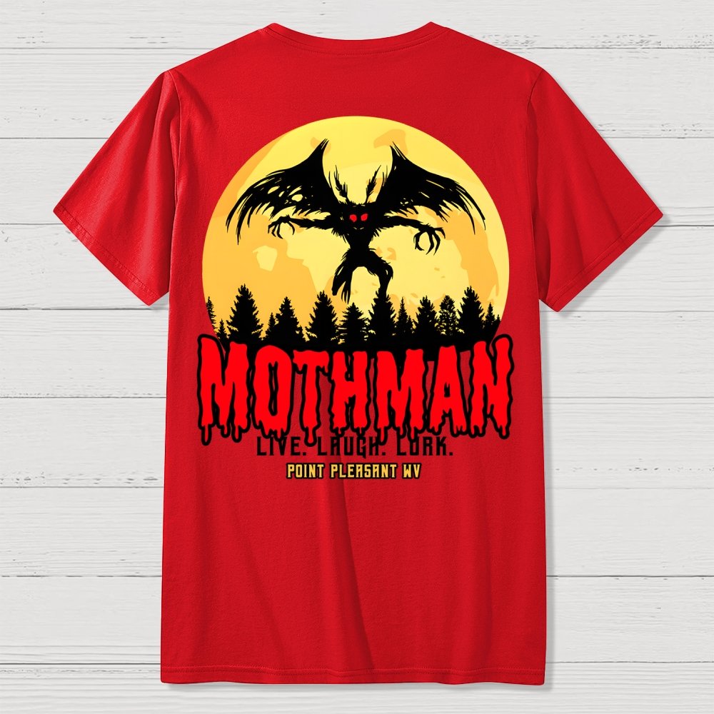 Mothman Cryptid Vintage Front And Back Printing Geek T-Shirt