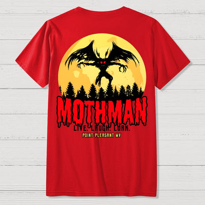 Mothman Cryptid Vintage Front And Back Printing Geek T-Shirt