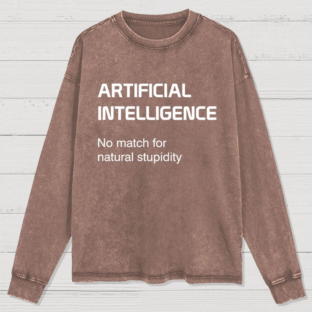 ARTIFICIAL INTELLIGENCE Washed Long Sleeve Tee