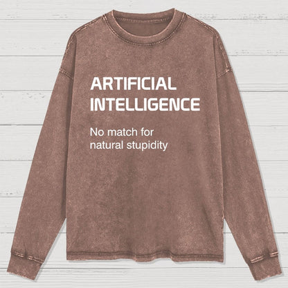 ARTIFICIAL INTELLIGENCE Washed Long Sleeve Tee