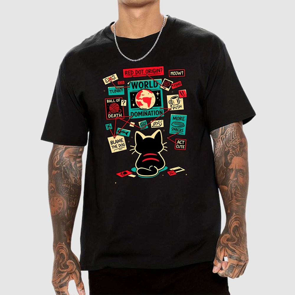 Cat Master Plan Geek T-Shirt