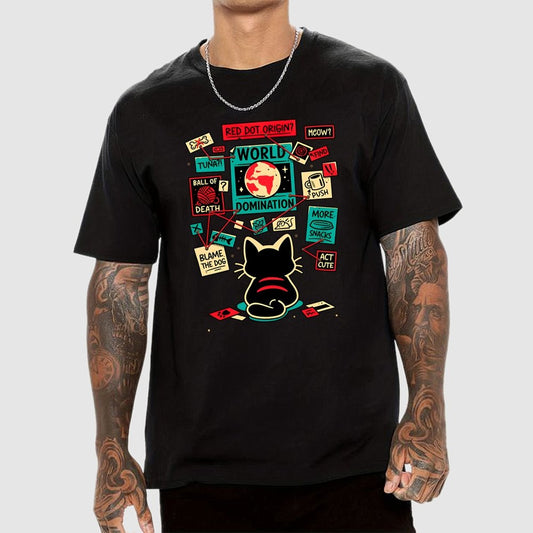 Cat Master Plan Geek T-Shirt