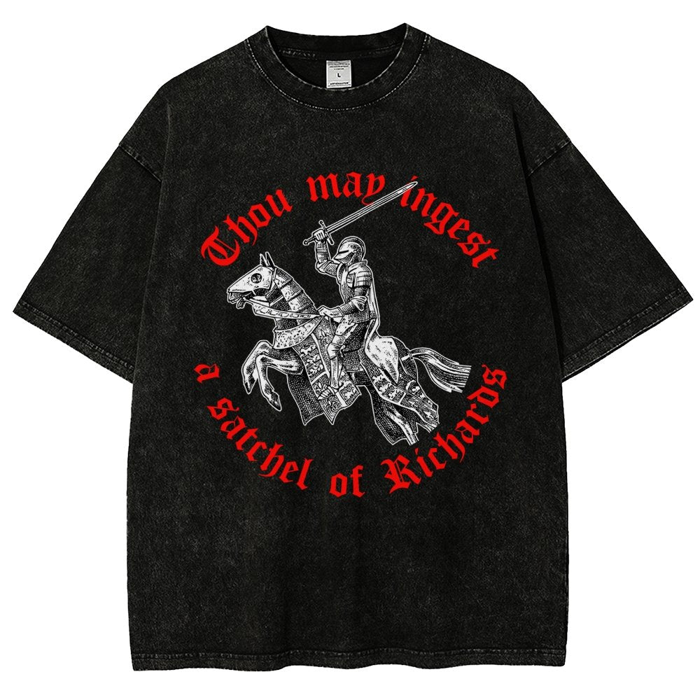 Thou may ingest a satchel of Richards Vintage Distressed T-shirt