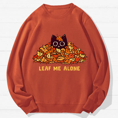 Leaf Me Alone Geek Cotton Sweatshirt