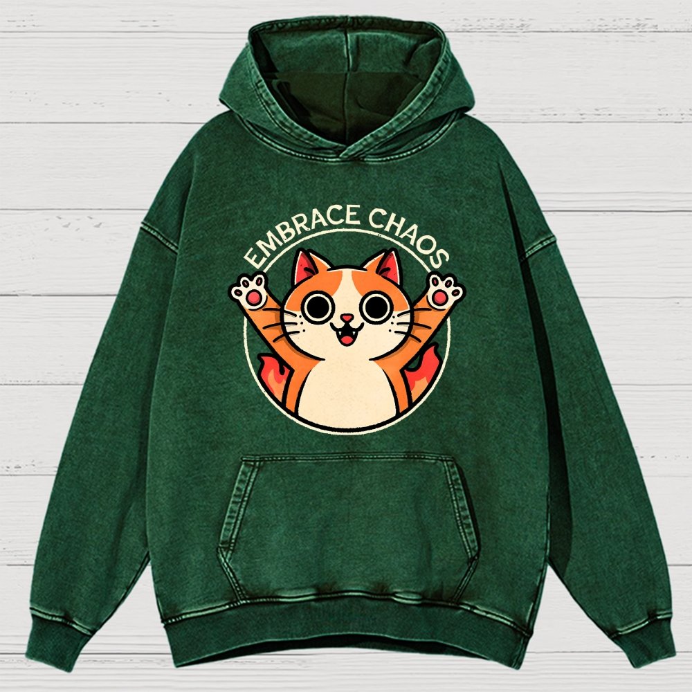 Embrace Chaos Vintage Distressed Hoodie