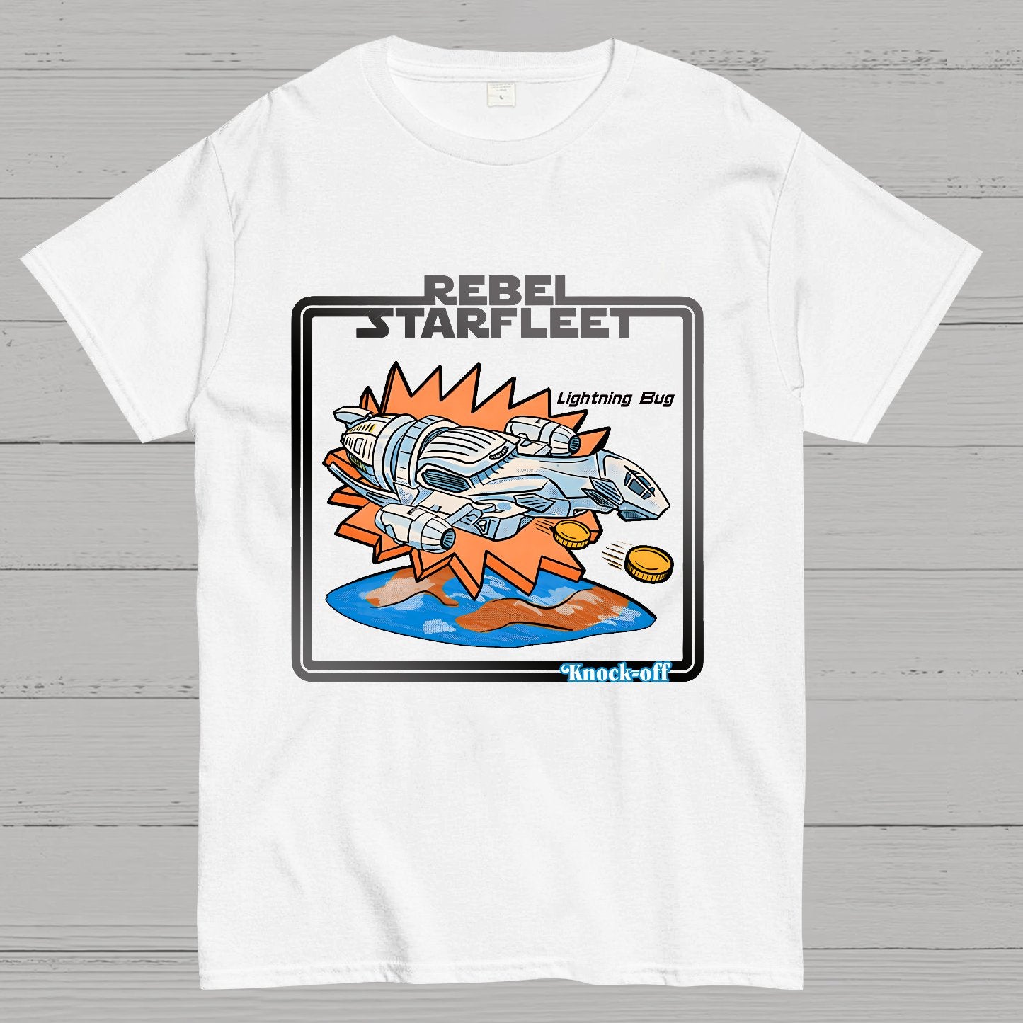 Lightning Bug Knock-off Spaceship Geek T-Shirt