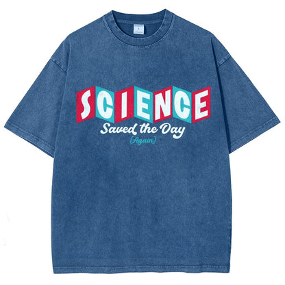 Science Saved the Day Vintage Distressed T-shirt