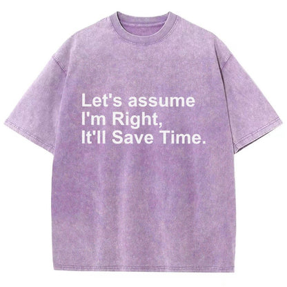 Let's Assume I Am Right Vintage Distressed T-shirt