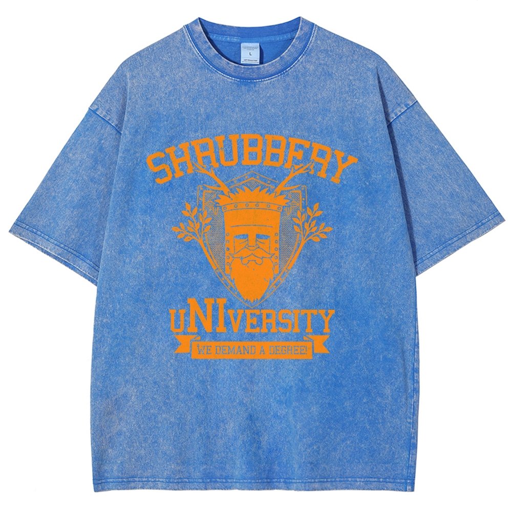 Shrubbery University Vintage Distressed T-shirt